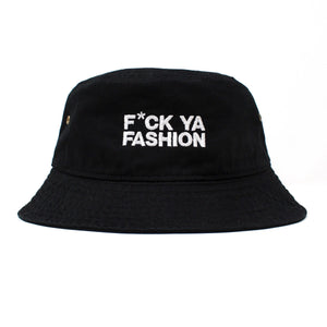 FuckYaFashion.com Hats BLACK "F*CK YA FASHION" BUCKET HAT